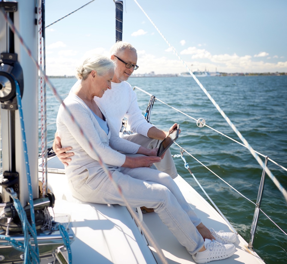 Affluent retired couple
